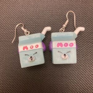 Shopkins Milk earrings